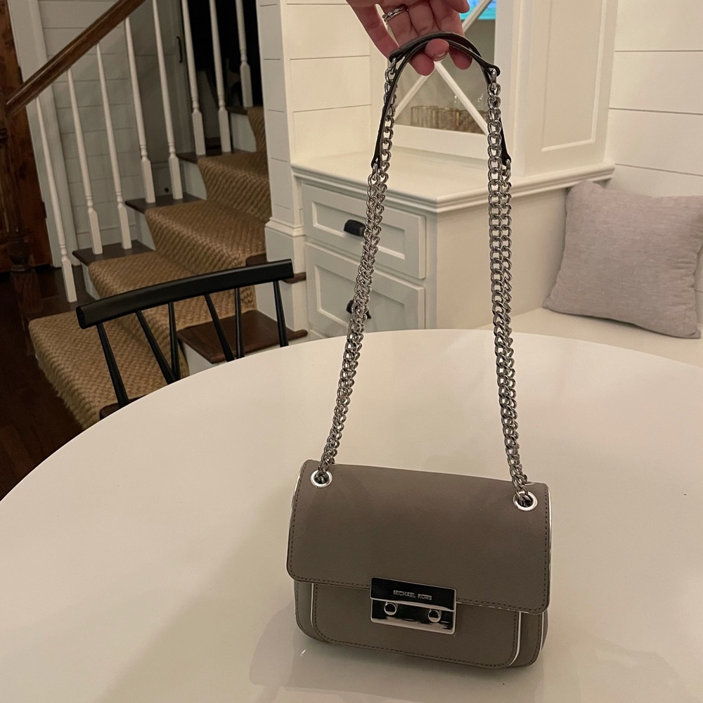 Small Grey Convertible Chain Purse - Michael Kors